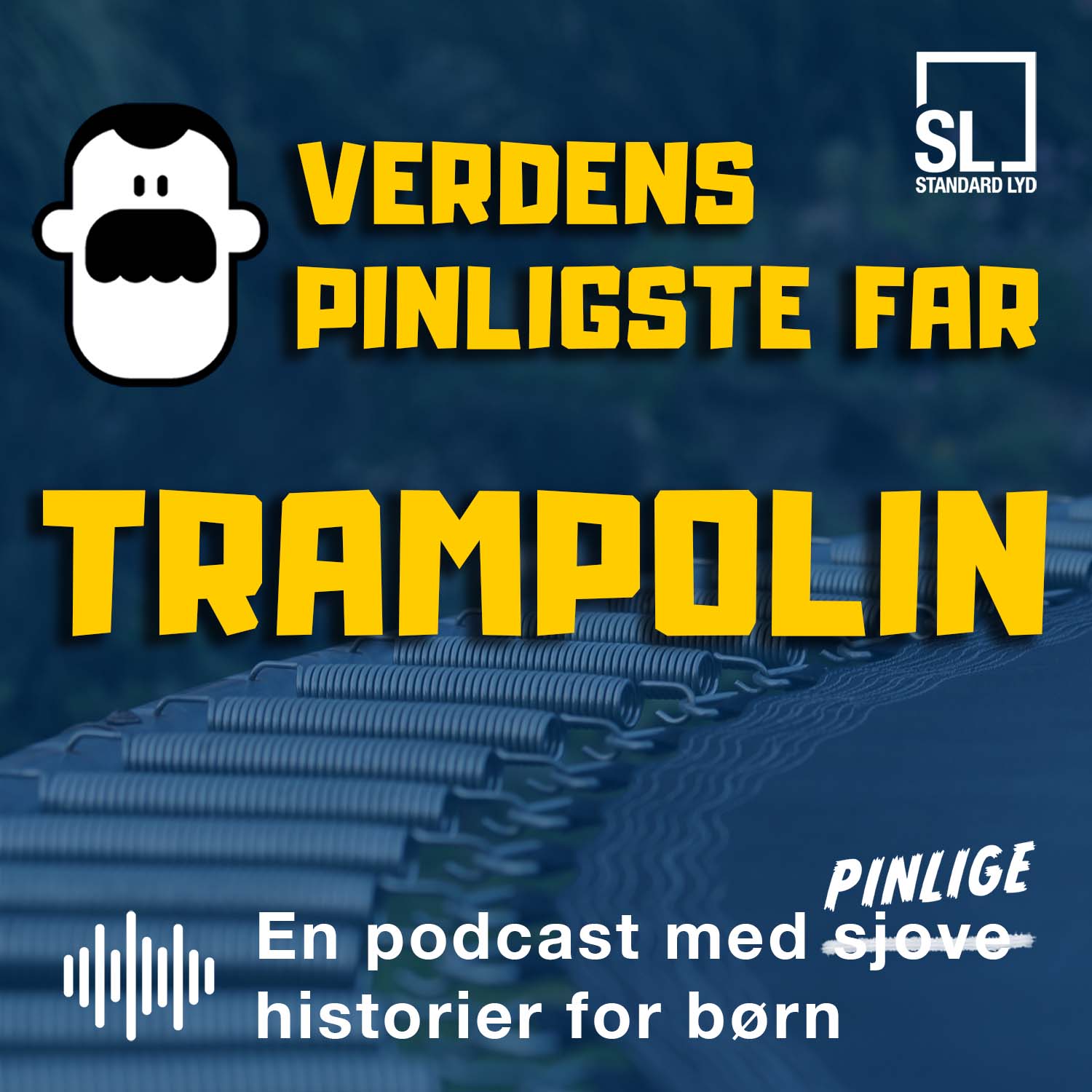 Verdens Pinligste Far hopper på trampolin