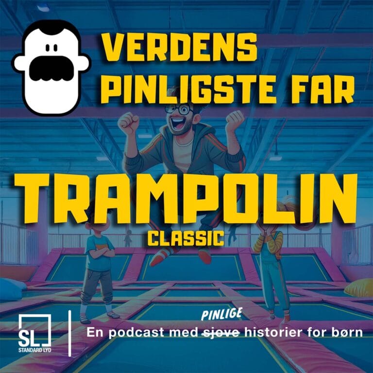 Verdens Pinligste Far hopper på trampolin